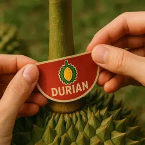 Alternative view of Tem dán trái cây