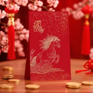 Bao lì xì ép kim cao cấp 2026